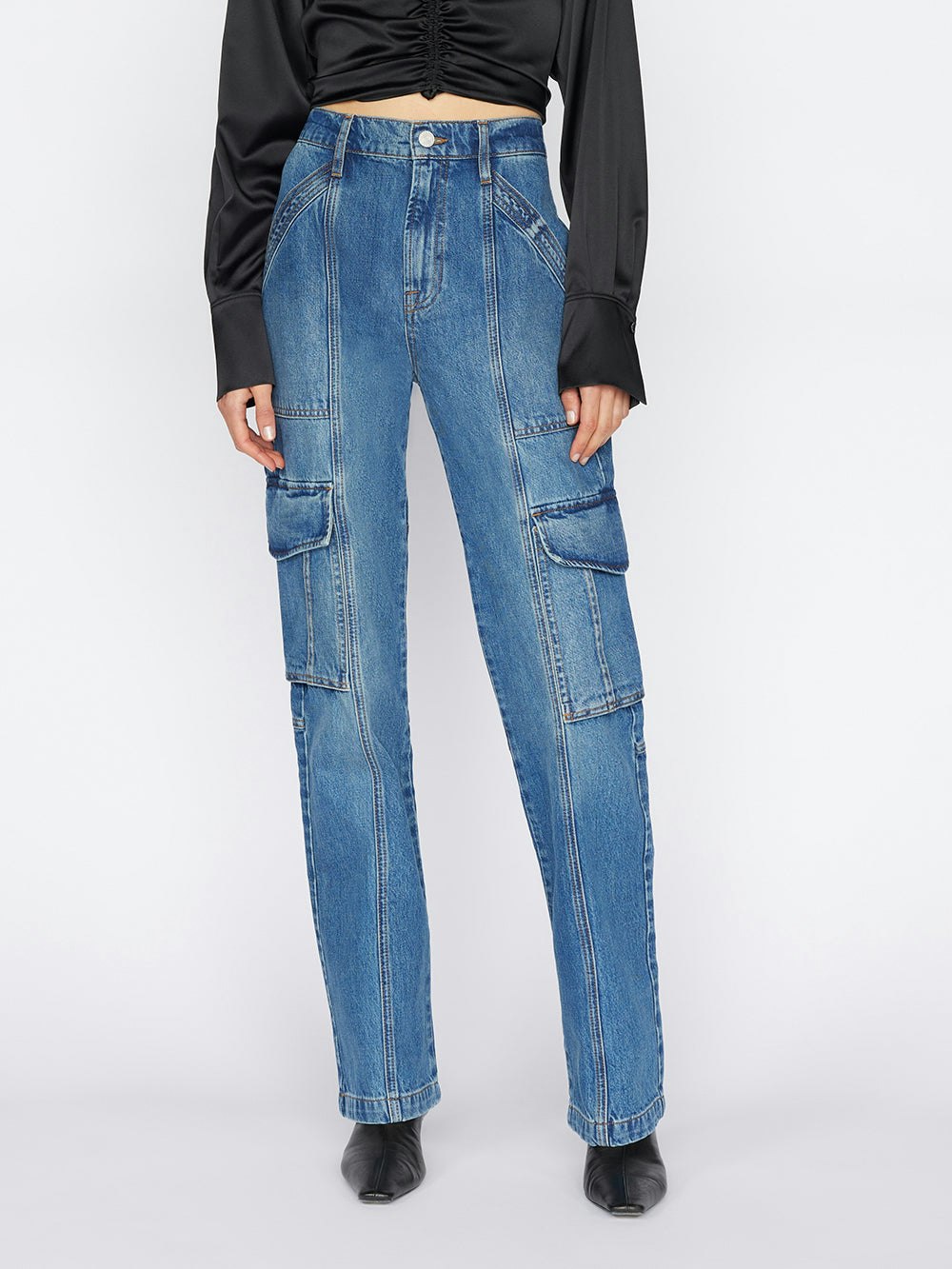 jeans front view